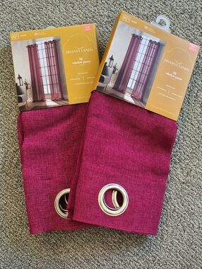Magenta Window Panel Pair with Grommets
